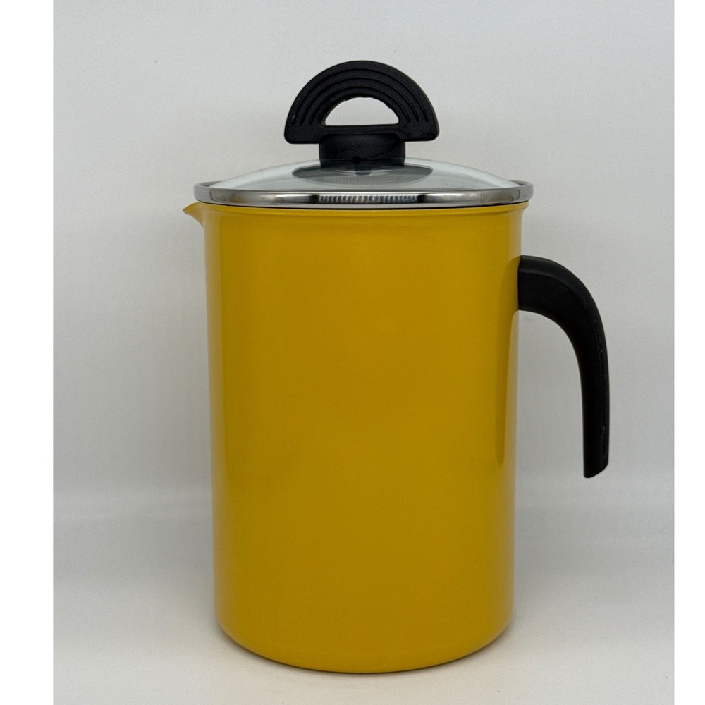 Kuhn Rikon 4th Burner Yellow Asparagus Vegetable Steamer Pot with Basket Lid
